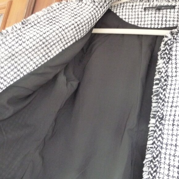 WHBM HOUNDSTOOTH JACKET BLAZER MEDIUM - Picture 5 of 9